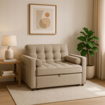 Mebel Elite Раскладной диван Corra для сна, темно-бежевый, ME.CORRA/CBZ/T/SOF - Home Club