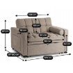 Mebel Elite Раскладной диван Corra для сна, темно-бежевый, ME.CORRA/CBZ/T/SOF - Home Club, изображение 12