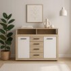 Mebel Elite Комода Blago Midi B 119,5 см, дуб «Сонома»/білий, W.LUNA/MIDIB/DS/B/KOM2D4S - Home Club, зображення 2