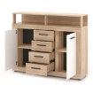 Mebel Elite Комода Blago Midi B 119,5 см, дуб «Сонома»/білий, W.LUNA/MIDIB/DS/B/KOM2D4S - Home Club, зображення 3