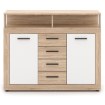 Mebel Elite Комода Blago Midi B 119,5 см, дуб «Сонома»/білий, W.LUNA/MIDIB/DS/B/KOM2D4S - Home Club, зображення 4