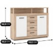 Mebel Elite Комода Blago Midi B 119,5 см, дуб «Сонома»/білий, W.LUNA/MIDIB/DS/B/KOM2D4S - Home Club, зображення 6