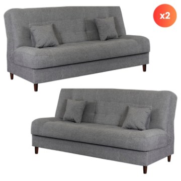 Mebel Elite Комплект из 2 диванов-кроватей Nepal, серый, PPHUE.WERONIKA/POLARIS19/Z2/WER - Home Club