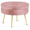 Mebel Elite Кресло Grand с подставкой для ног, розовое велюровое, ME.GRAND/R/V/FW - Home Club, изображение 8