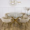 Mebel Elite Стол Sallo со стеклянной столешницей, 100 см, ME.SALLO/TR/ZL/S - Home Club, изображение 2