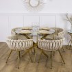 Mebel Elite Стол Sallo со стеклянной столешницей, 100 см, ME.SALLO/TR/ZL/S - Home Club, изображение 5