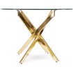 Mebel Elite Стол Sallo со стеклянной столешницей, 100 см, ME.SALLO/TR/ZL/S - Home Club, изображение 6