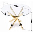Mebel Elite Стол Sallo со стеклянной столешницей, 100 см, ME.SALLO/TR/ZL/S - Home Club, изображение 10