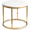 Mebel Elite Столик Cliff «Белый мрамор»/«Золотой», ME.CLIFF/M/ZL/L - Home Club