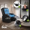 Mebel Elite Раскладной массажный кресло Box, чёрный, искусственная кожа, ME.BOX/CZ/E/FW - Home Club, изображение 3