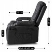 Mebel Elite Раскладной массажный кресло Box, чёрный, искусственная кожа, ME.BOX/CZ/E/FW - Home Club, изображение 19