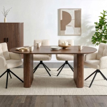 Mebel Elite Стол Dario, овальный, 200 см, орех, ME.DARIO/O/S - Home Club