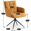 Mebel Elite Вращающееся кресло Akita горчичного цвета из вельвета, ME.AKITA/CU/SZTR/K - Home Club, изображение 11