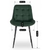 Mebel Elite Стул Chris, зеленый, велюровый, ME.CHRIS/Z/CZ/V/K - Home Club, изображение 8