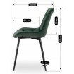Mebel Elite Стул Chris, зеленый, велюровый, ME.CHRIS/Z/CZ/V/K - Home Club, изображение 9
