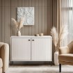 Mebel Elite Комод Soft 104 см, двухдверный, с рифлением, цвет «Кашмир», W.ISEO/IS02/KASZ/N.CZ/U.CZ/KOM2D - Home Club, изображение 2