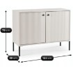 Mebel Elite Комод Soft 104 см, двухдверный, с рифлением, цвет «Кашмир», W.ISEO/IS02/KASZ/N.CZ/U.CZ/KOM2D - Home Club, изображение 7