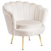 Mebel Elite Кресло Grand с подставкой для ног, кремового цвета, из велюра, ME.GRAND/KR/V/FW - Home Club, изображение 3