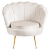 Mebel Elite Кресло Grand с подставкой для ног, кремового цвета, из велюра, ME.GRAND/KR/V/FW - Home Club, изображение 4