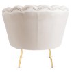 Mebel Elite Кресло Grand с подставкой для ног, кремового цвета, из велюра, ME.GRAND/KR/V/FW - Home Club, изображение 7