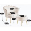 Mebel Elite Кресло Grand с подставкой для ног, кремового цвета, из велюра, ME.GRAND/KR/V/FW - Home Club, изображение 9