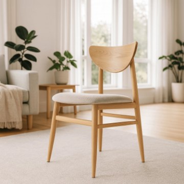 Mebel Elite Стул Braga «Дуб/Бежевый», ME.BRAGA/KR/D/T/K - Home Club