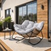 Mebel Elite Кресло-качалка Elton, серого цвета, ME.ELTON/P/T/FW - Home Club, изображение 3
