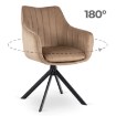 Mebel Elite Вращающееся кресло Mumbai 2, бежевое, велюровое, ME.MUMBAI/BZ/V/K - Home Club