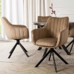 Mebel Elite Вращающееся кресло Mumbai 2, бежевое, велюровое, ME.MUMBAI/BZ/V/K - Home Club, изображение 2