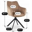 Mebel Elite Вращающееся кресло Mumbai 2, бежевое, велюровое, ME.MUMBAI/BZ/V/K - Home Club, изображение 11