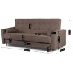 Mebel Elite Комплект из 2 диванов-кроватей Malta, коричневого цвета, PPHUE.MAXIM/POLARIS4/Z2/WER - Home Club, изображение 10