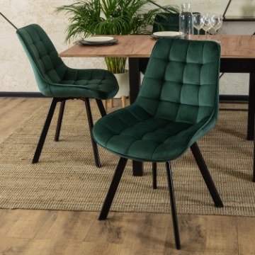 Mebel Elite Стілець Rick зеленого кольору з велюру, ME.RICK/Z/V/K - Home Club