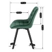 Mebel Elite Стул Rick зелёного цвета из велюра, ME.RICK/Z/V/K - Home Club, изображение 12