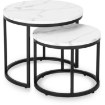 Mebel Elite Набір столиків Dafne, білий мармур, ME.DAFNE/BM/CZ/L - Home Club