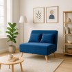 Mebel Elite Двухместное раскладное кресло Marry 2, темно-синее, ME.MARRY2/GR/DNAT/T/FW - Home Club, изображение 2