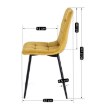 Mebel Elite Стілець Peru, гірчичного кольору, з велюру, ME.PERU/CU/V/K - Home Club, зображення 7