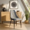 Mebel Elite Стілець Cork, сірий, велюровий, ME.CORK/P/V/K - Home Club, зображення 2