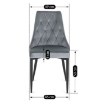 Mebel Elite Стілець Cork, сірий, велюровий, ME.CORK/P/V/K - Home Club, зображення 6