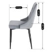 Mebel Elite Стілець Cork, сірий, велюровий, ME.CORK/P/V/K - Home Club, зображення 7