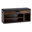 Mebel Elite Шафа для взуття Alec 100 см, дуб рустикальний/чорний, ME.ALEC/DRU/CZ/SZAFKBUT - Home Club