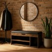 Mebel Elite Шафа для взуття Alec 100 см, дуб рустикальний/чорний, ME.ALEC/DRU/CZ/SZAFKBUT - Home Club, зображення 2