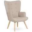 Mebel Elite Кресло Lozano 2 с подставкой для ног, бежевое, ME.LOZANO2/BZ/DK/T/FW - Home Club, изображение 3