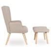 Mebel Elite Кресло Lozano 2 с подставкой для ног, бежевое, ME.LOZANO2/BZ/DK/T/FW - Home Club, изображение 7