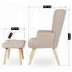 Mebel Elite Кресло Lozano 2 с подставкой для ног, бежевое, ME.LOZANO2/BZ/DK/T/FW - Home Club, изображение 10