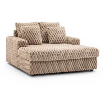 Mebel Elite Крісло для відпочинку Kobel, коричневе плюшеве, ME.KOBEL/BR/VP/FW - Home Club