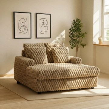 Mebel Elite Крісло для відпочинку Kobel, коричневе плюшеве, ME.KOBEL/BR/VP/FW - Home Club