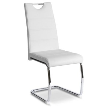 Mebel Elite Стілець Lopez, білий, екошкіра, ME.LOPEZ/B/CH/E/K - Home Club