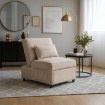 Mebel Elite Раскладной кресло Iberis 80 см для сна, бежевого цвета, ME.IBERIS/BZ/T/FW80 - Home Club, изображение 2