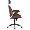 Mebel Elite Обертове крісло Fabian, горіх/чорний, екошкіра, ME.FABIAN/O/CZ/E/FO - Home Club, зображення 4
