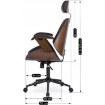 Mebel Elite Обертове крісло Fabian, горіх/чорний, екошкіра, ME.FABIAN/O/CZ/E/FO - Home Club, зображення 8